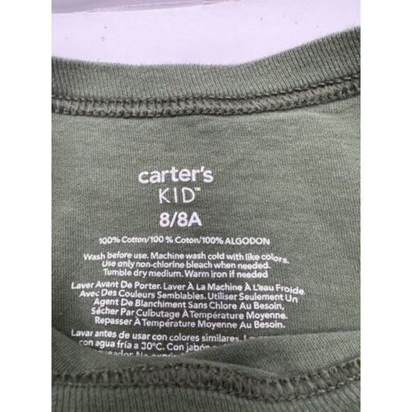 Boy's Graphic Carters Kids Dinosaur With A Sweet Tooth Tee shirt Size 8 Green - Picture 2 of 3